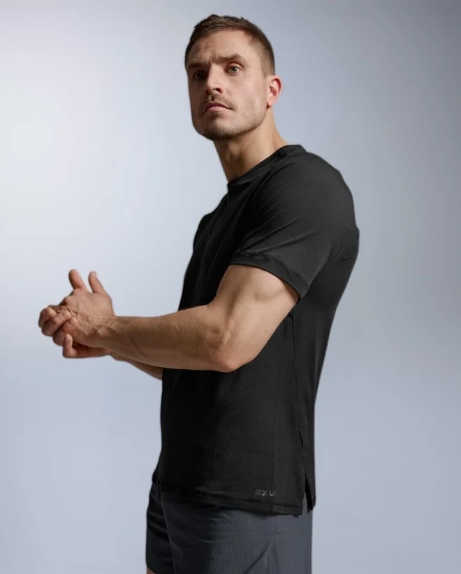 2XU �ġ������ॺ�桼 ȾµT����� Aero Trail Tee MR7672A ��� BLK/BRF ������ �ȥ쥤�� �ƥ��� ���˥� �ޥ饽�� ���祮�� �ȥ쥤����˥� �ȥ��� �졼�� ���� �۴�®�� �ۼ�ȯ�� �̵���