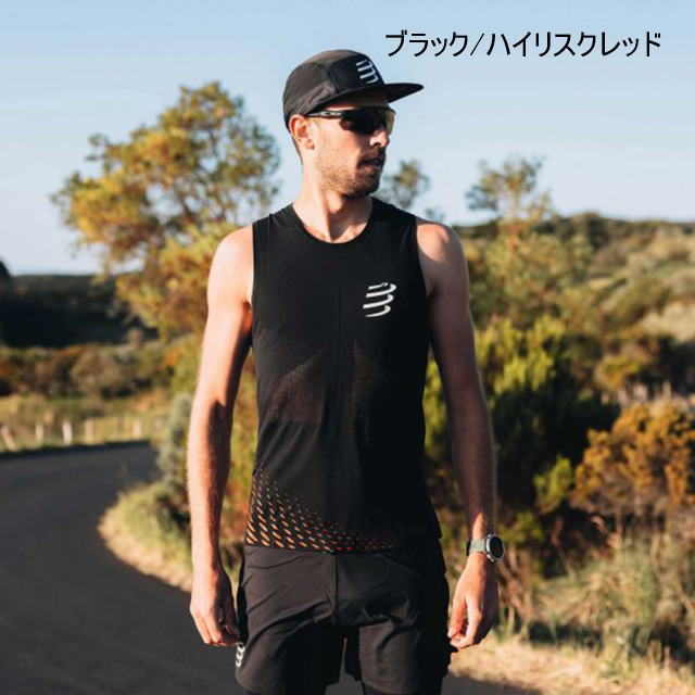 Compressport ����ץ쥹�ݡ��� ���˥� �Ρ����꡼��T����� ���󥯥ȥå� �ץ� �졼���� ���󥰥�å� Pro Racing Singlet M AM00129B