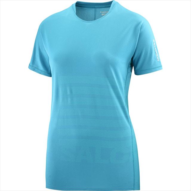 SALOMON ������� ȾµT����� SENSE AERO SS TEE GFX W LC2189900 ��ǥ����� Tahitian Tide/Peacock blue ���󥹥����� S/S �ƥ��� ����ե��å��� �ȥ쥤����˥� ���˥� �ȥ��� �ޥ饽�� ���祮�� Ķ���� �ɽ� �̵��� ��Ŭ