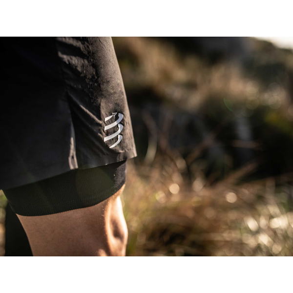 Compressport ����ץ쥹�ݡ��� �ȥ쥤����˥� �ȥ쥤�� 2����1 ���硼�� �ѥ�� Trail 2-in-1 Short AM00007B �֥�å�
