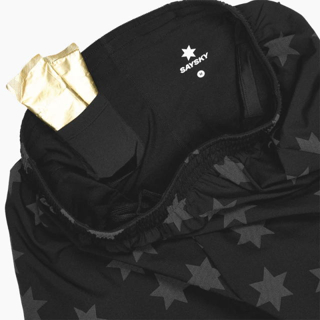 SAYSKY ���������� ���˥� �ѥ�� ���硼�� STAR REFLECTIVE Pace 2-IN-1 Shorts 5inch Black KMRSH03C1009 ��� ��˥��å��� �۴�®�� ���� �ȥ��� �ȥ쥤����˥�