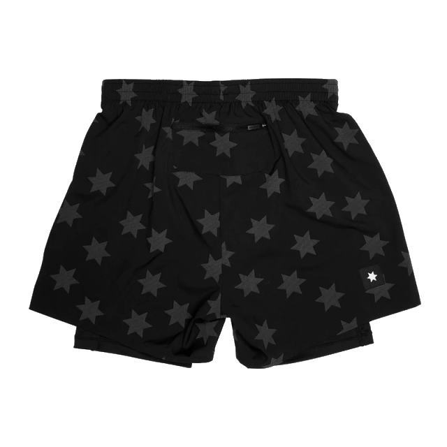 SAYSKY ���������� ���˥� �ѥ�� ���硼�� STAR REFLECTIVE Pace 2-IN-1 Shorts 5inch Black KMRSH03C1009 ��� ��˥��å��� �۴�®�� ���� �ȥ��� �ȥ쥤����˥�