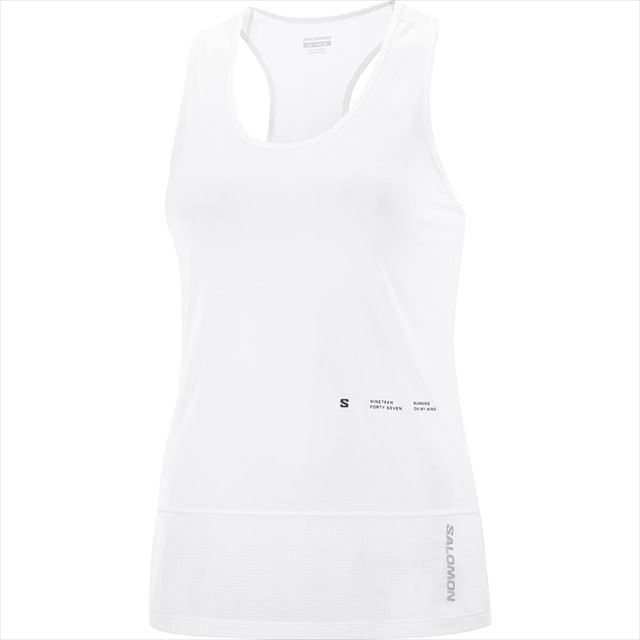 SALOMON  󥯥ȥåT CROSS RUN TANK GFX W LC2201100 ǥ WHITE  󥯥ȥå ȥ쥤˥ ȥ ޥ饽 ˥ 祮 ȥɥ ۴®