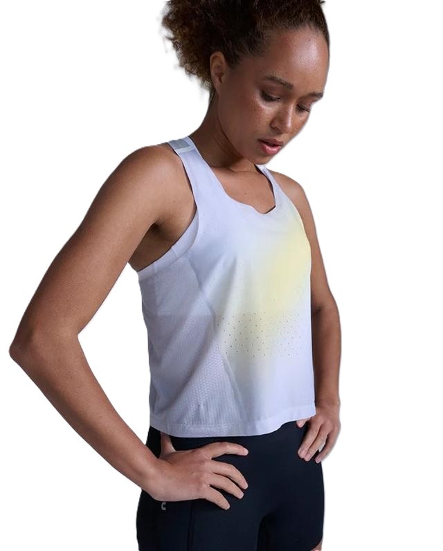 2XU �ġ������ॺ�桼 ���󥯥ȥå� ���˥󥰥���� 2XU Light Speed React Crop Singlet WR7451A ��ǥ����� ������� LMT/WRF �饤�ȥ��ԡ��� �ꥢ���� �����å� ���󥰥�å� �Ρ����꡼�� ���˥� �ޥ饽�� �ȥ쥤����˥� �ȥ��� �졼�� Ķ����