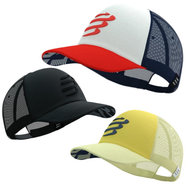 Compressport ����ץ쥹�ݡ��� ���˥󥰥���å� Trucker Cap XHWU419 �ȥ�å�������å� ��˥��å��� ��� ��ǥ����� �ޥ饽�� ���˥� ���祮�� ˹�� �ۼ�ȯ�� ��å��� �̵��� ®���� Ĵ���ǽ ��������å���