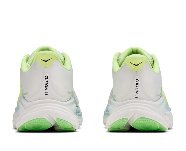 HOKA �ۥ� W CLIFTON 11 1176573 FROST/NEON YUZU ��ǥ����� ������� ����եȥ�10 ��B ���� ���˥󥰥��塼�� �ޥ饽�� ���祮�� ������ ��󥷥塼 ���ˡ����� �� ���å���� ���������� ���� �ڤ� �������� Φ��