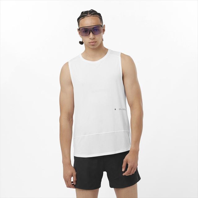 SALOMON ������� ���󥯥ȥå�T����� CROSS RUN TANK GFX M LC2195900 ��� WHITE ��������� ���󥯥ȥå� �ȥ쥤����˥� �ȥ��� �ޥ饽�� ���˥� ���祮�� �����ȥɥ� �۴�®��