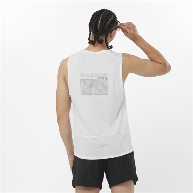 SALOMON ������� ���󥯥ȥå�T����� CROSS RUN TANK GFX M LC2195900 ��� WHITE ��������� ���󥯥ȥå� �ȥ쥤����˥� �ȥ��� �ޥ饽�� ���˥� ���祮�� �����ȥɥ� �۴�®��
