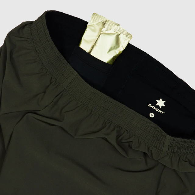 SAYSKY ���������� ���˥󥰥��硼�� XMRSH20c301 2-in-1 Pace Shorts 5inch Green ��� �ڡ������硼�� 5����� ���꡼�� �ϡ��եѥ�� ����ʡ��ϡ��ե����� ���� ���Ф����ɻ� ���ȥ�å� ���� �۴�®�� �ޥ饽�� ���祮�� �ȥ쥤����˥� �ȥ���