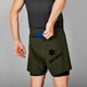 SAYSKY ���������� ���˥󥰥��硼�� XMRSH20c301 2-in-1 Pace Shorts 5inch Green ��� �ڡ������硼�� 5����� ���꡼�� �ϡ��եѥ�� ����ʡ��ϡ��ե����� ���� ���Ф����ɻ� ���ȥ�å� ���� �۴�®�� �ޥ饽�� ���祮�� �ȥ쥤����˥� �ȥ���