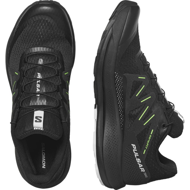 SALOMON  ȥ쥤˥󥰥塼 PULSAR TRAIL Black/Black/Green L47385200
