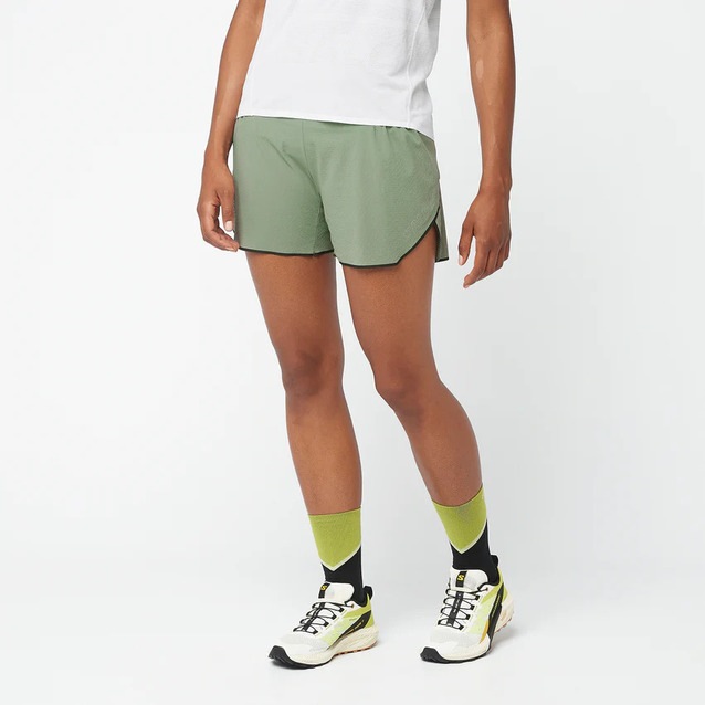 SALOMON ������� �ϡ��եѥ�� ���硼�� ��ǥ����� SENSE AERO 5 SHORT W Laurel Wreath LC2181400 ���󥹥����� ���硼�� ������ ®�� ���� �ȥ쥤����˥� �ȥ��� �ޥ饽�� ���祮�� �����ȥɥ� �ϥ����� ���л� ���Ф� �ȥ�å���