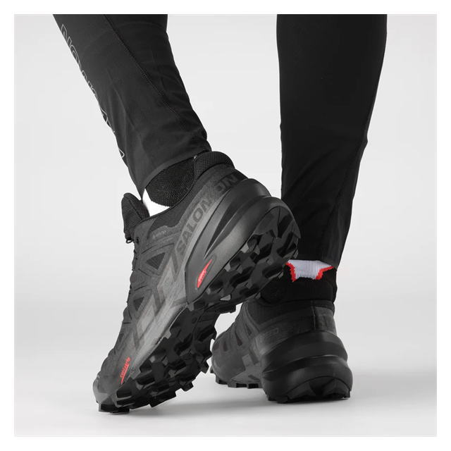 SALOMON ������� �ȥ쥤����˥󥰥��塼�� ��� SPEEDCROSS 6 GTX L41738600 BLACK ���ԡ��ɥ����� �����ƥå��� GORE-TEX �ɿ�Ʃ�� �ȥ��󥷥塼�� �ȥ쥤�륷�塼�� �����ȥɥ����塼�� ���ˡ����� �ϥ����� �л� ���Ф� �ȥ�å��� �������å� 