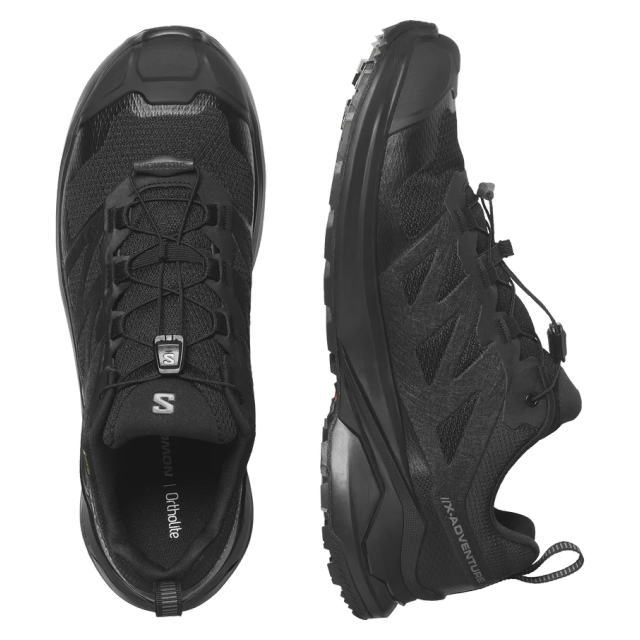 SALOMON ������� �ȥ쥤����˥󥰥��塼�� ��� X-ADVENTURE GTX L47321100 BLACK ��-���ɥ٥���㡼 �����ƥå��� GORE-TEX �ɿ�Ʃ�� �ȥ��󥷥塼�� �ȥ쥤�륷�塼�� �����ȥɥ����塼�� ���ˡ����� �ϥ����� �л� ���Ф� �ȥ�å��� �������å� 