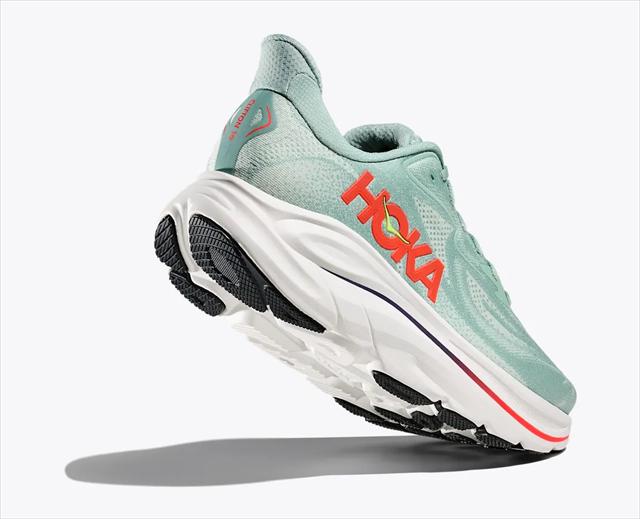 HOKA ONE ONE �ۥ� ���ͥ��� M CLIFTON 10 WIDE 1162032 SAGE/NEON FLAME ��� ����եȥ�10 ��EE 2E �磻�� ���� ���˥󥰥��塼�� �ޥ饽�� ���祮�� ������ ��󥷥塼 ���ˡ����� �� ���å���� ���������� ���� �ڤ� �������� Φ��