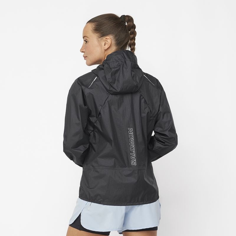 SALOMON ������� �ȥ쥤����˥� �쥤�󥸥㥱�å� BONATTI WP Jacket JKT W DEEP BLACK LC1888000 ��ǥ����� ������� WaterProof �ܥʥåƥ� �����������ץ롼�� ���㥱�å� �籩 �ɿ�Ʃ�� �����ȥɥ� �л� �ȥ�å���