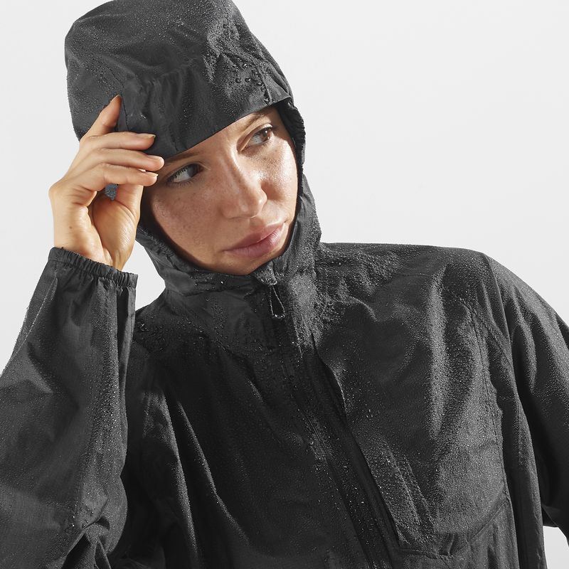 SALOMON ������� �ȥ쥤����˥� �쥤�󥸥㥱�å� BONATTI WP Jacket JKT W DEEP BLACK LC1888000 ��ǥ����� ������� WaterProof �ܥʥåƥ� �����������ץ롼�� ���㥱�å� �籩 �ɿ�Ʃ�� �����ȥɥ� �л� �ȥ�å���