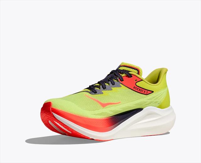 HOKA ONE ONE �ۥ� ���ͥ��� U ROCKET X 3 1168724 NEON YUZU/SQUID INK ��˥��å��� ��� ��ǥ����� �����å�X 3 ���� �����ܥ� ���˥󥰥��塼�� ���ԡ������� �졼�� ��� �ޥ饽�� ���祮�� ������ ��󥷥塼 ���ˡ����� �� ���å���� ���� �ڤ� Φ��