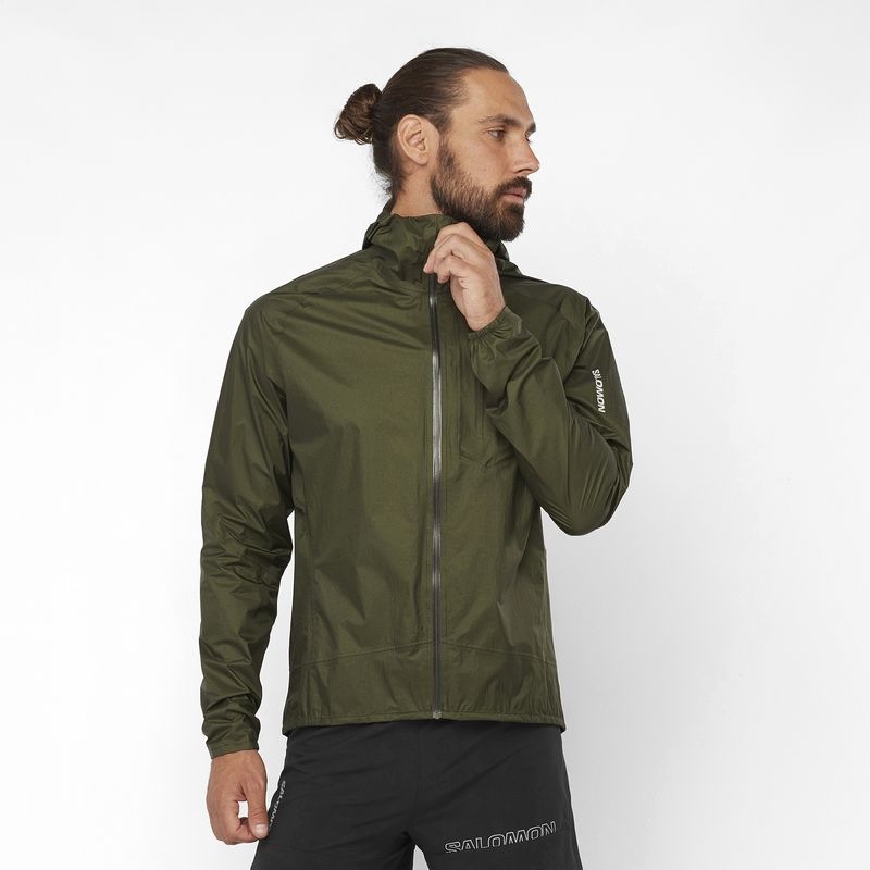 SALOMON ������� �ȥ쥤����˥� �쥤�󥸥㥱�å� BONATTI WP Jacket JKT M Forest Night LC2043800 ��� WaterProof �ܥʥåƥ� �����������ץ롼�� ���㥱�å� �籩 �ɿ�Ʃ�� �����ȥɥ� �л� �ȥ�å���