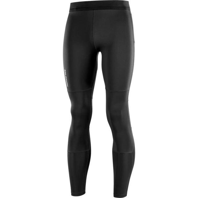 SALOMON サロモン ロングタイツ CROSS RUN TIGHT M DEEP BLACK