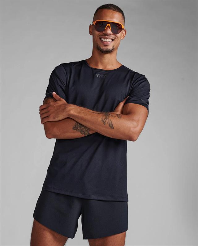 2XU �ġ������ॺ�桼 ȾµT����� 2XU Light Speed Tech Tee  MR7150A ��� BLK/BRF �饤�ȥ��ԡ��ɥƥå������ ���˥� �ޥ饽�� ���祮�� �ȥ쥤����˥� �ȥ��� �졼�� Ķ���� �۴�®�� �ۼ�ȯ�� �̵���