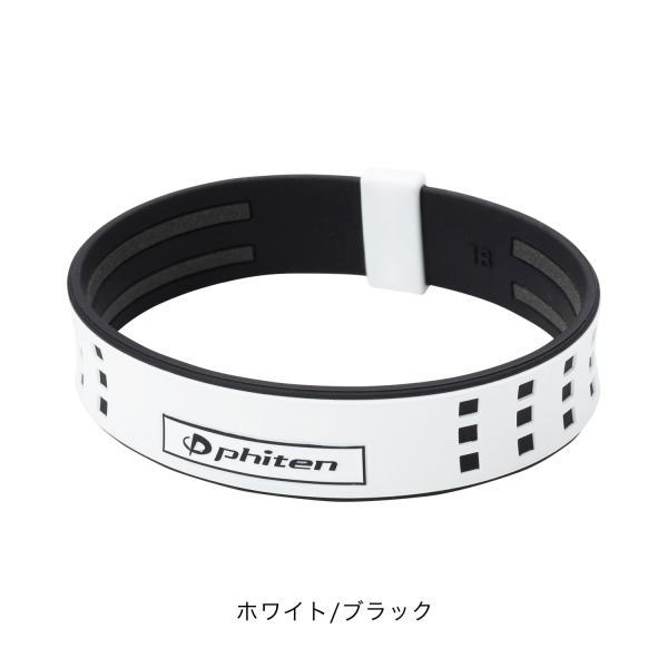 phiten �ե����ƥ� ���ݡ��ĥ֥쥹��å� RAKUWA�֥쥹S DUO2 II �ۥ磻�� 18cm TG806126