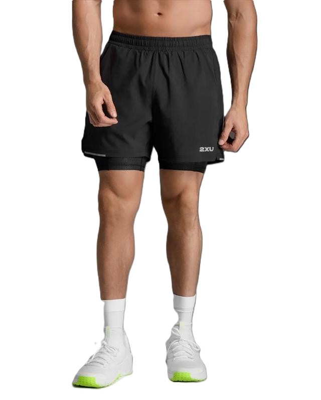 2XU �ġ������ॺ�桼 �ϡ��եѥ�� 2XU Aero Mesh 2in1 5Inch Shorts MR7351B ��� BLK/SRF ��������å��� 2in1 5����� ���硼�� ���˥󥰥��硼�� �ޥ饽�� ���祮�� �ȥ쥤����˥� �ȥ��� �졼�� ����ץ�å���󥤥�ʡ��� �Хå����åץݥ��å�