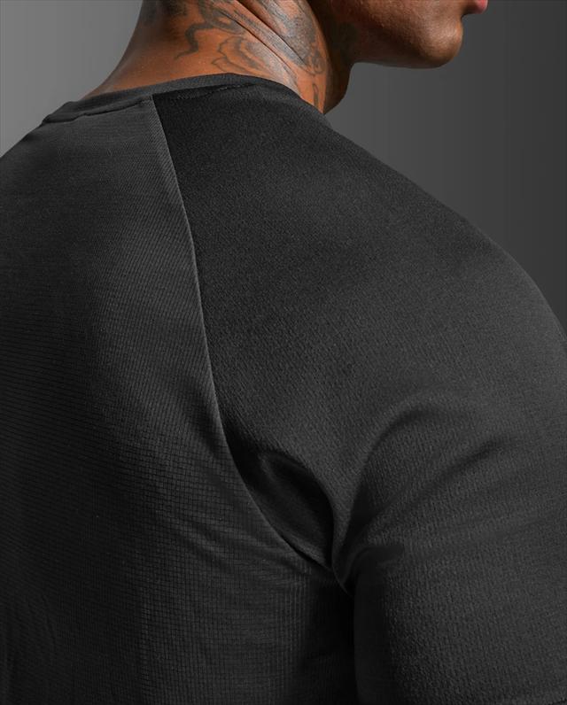 2XU �ġ������ॺ�桼 ȾµT����� 2XU Aero Mesh Tee MR7441A ��� BLK/SRF ��������å��� �ƥ��� ���˥� �ޥ饽�� ���祮�� �ȥ쥤����˥� �ȥ��� �졼�� ���� �۴�®�� �ۼ�ȯ�� �̵���