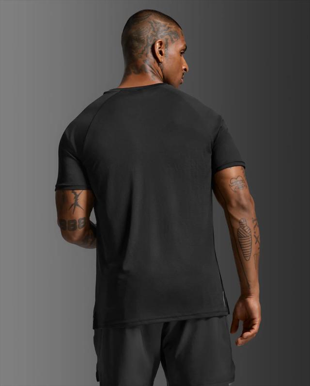 2XU �ġ������ॺ�桼 ȾµT����� 2XU Aero Mesh Tee MR7441A ��� BLK/SRF ��������å��� �ƥ��� ���˥� �ޥ饽�� ���祮�� �ȥ쥤����˥� �ȥ��� �졼�� ���� �۴�®�� �ۼ�ȯ�� �̵���