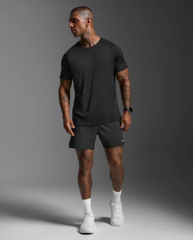 2XU �ġ������ॺ�桼 ȾµT����� 2XU Aero Mesh Tee MR7441A ��� BLK/SRF ��������å��� �ƥ��� ���˥� �ޥ饽�� ���祮�� �ȥ쥤����˥� �ȥ��� �졼�� ���� �۴�®�� �ۼ�ȯ�� �̵���