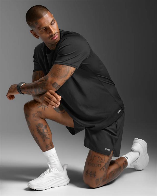 2XU �ġ������ॺ�桼 ȾµT����� 2XU Aero Mesh Tee MR7441A ��� BLK/SRF ��������å��� �ƥ��� ���˥� �ޥ饽�� ���祮�� �ȥ쥤����˥� �ȥ��� �졼�� ���� �۴�®�� �ۼ�ȯ�� �̵���
