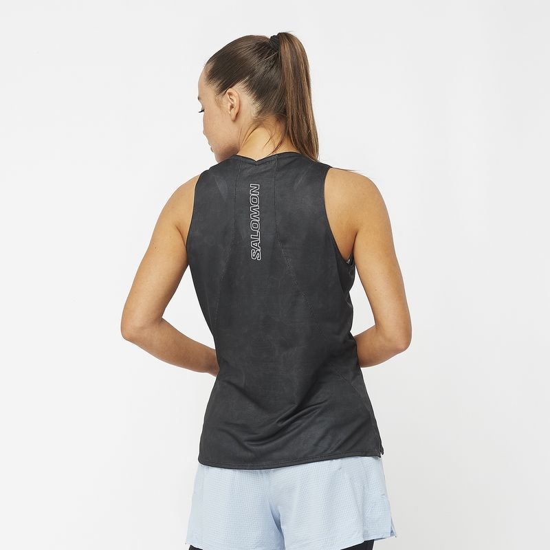 SALOMON ������� �ȥ쥤����˥� ���󥯥ȥå�T����� SENSE AERO TANK W Black LC2045100 ��ǥ����� ������� ���� ������ �ȥ쥤�� ���� �۴�®�� ���˥� �����ȥɥ� �ȥ��� �ޥ饽�� ���祮�� �Ρ����꡼��