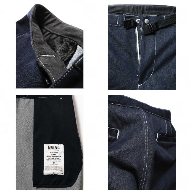 Bring �֥�� DRYCOTTONY Denim Climbing Pants �ɥ饤���åȥˡ� �ǥ˥� ���饤�ߥ󥰥ѥ�� BD2302 �ͥ��ӡ� ��˥��å��� ������ �����ѥ� �ꥵ������ �ݥꥨ���ƥ�100% ��ä��� ������