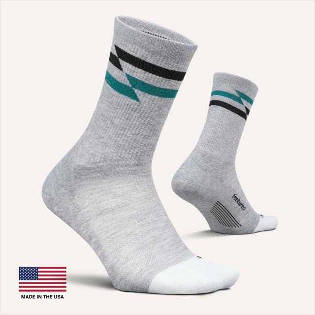 Feetures �ե������㡼�� ELITE MAX CUSHION MINI CREW GrayTrack ���꡼�� �ޥå������å���� �ߥ˥��롼 ���ꥯ�å���� ���� ­΢���ݡ��� ��˥��å��� ��� ��ǥ����� �ȥ쥤����˥� �ȥ��� �ޥ饽�� �ɥ饤