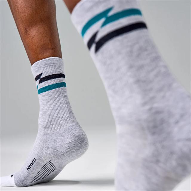 Feetures �ե������㡼�� ELITE MAX CUSHION MINI CREW GrayTrack ���꡼�� �ޥå������å���� �ߥ˥��롼 ���ꥯ�å���� ���� ­΢���ݡ��� ��˥��å��� ��� ��ǥ����� �ȥ쥤����˥� �ȥ��� �ޥ饽�� �ɥ饤