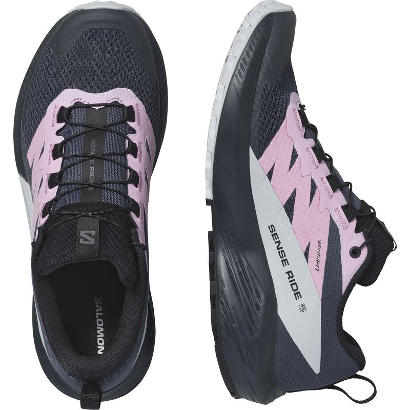 SALOMON ������� �ȥ쥤����˥󥰥��塼�� SENSE RIDE 5 W I.Ink/Lilac/A.Ice L47147000 ���󥹥饤��5 �ȥ��󥷥塼�� �ȥ쥤�륷�塼�� �����ȥɥ����塼�� �ϥ����� ���л� �ȥ�å���