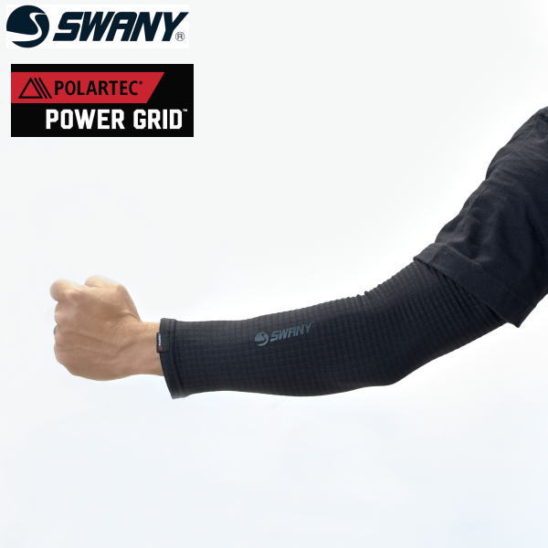 SWANY ����ˡ� �����ॹ�꡼�� TR-814 Power Grid Arm Sleeve �֥�å� �ݡ���ƥå� �ѥ����åɥ����ॹ�꡼�� �����५�С� ���ȥ�å��ե꡼�� �����ɽ� ΢�� ���� UV�к� �糰���к� ���˥� �ȥ쥤����˥� �ȥ��� �����ȥɥ� �л� �ޥ饽��