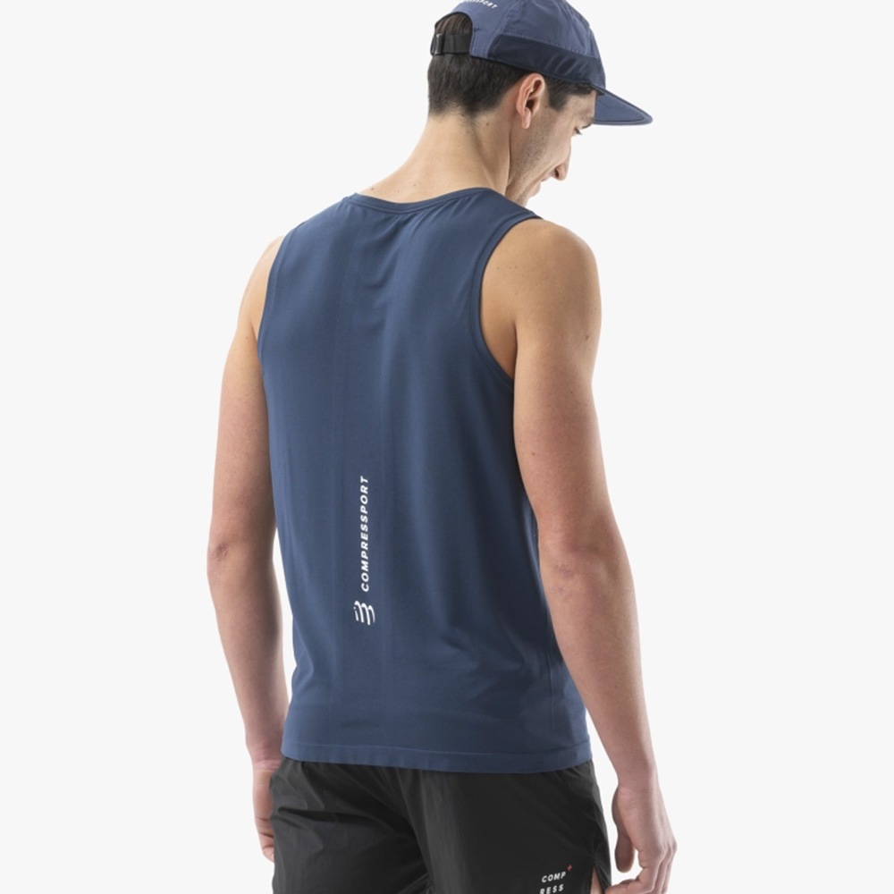COMPRESSPORTS ����ץ쥹�ݡ��� Performance Singlet M BLUES ��� ���˥�Ⱦµ����� Performance Singlet M ���  �ȥ쥤����˥� ���˥� �����ȥɥ� �ȥ��� �ޥ饽�� ���祮�� ������ ���ݡ���