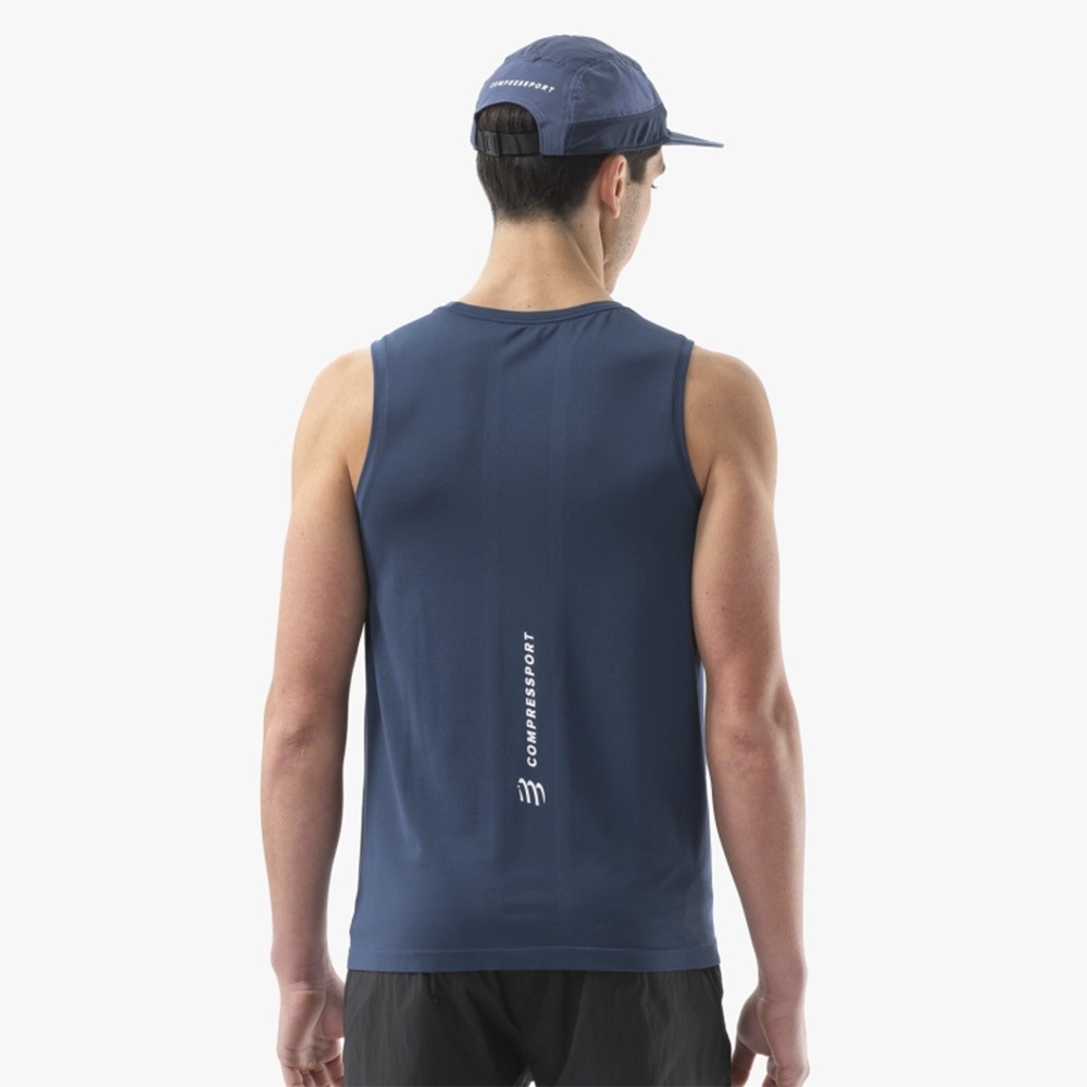 COMPRESSPORTS ����ץ쥹�ݡ��� Performance Singlet M BLUES ��� ���˥�Ⱦµ����� Performance Singlet M ���  �ȥ쥤����˥� ���˥� �����ȥɥ� �ȥ��� �ޥ饽�� ���祮�� ������ ���ݡ���
