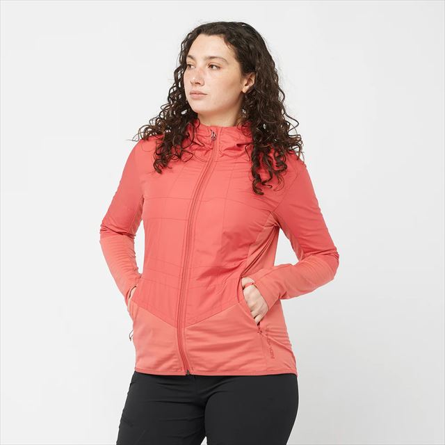 SALOMON ������� �ȥ쥤����˥� �ե꡼�����㥱�å� OUTLINE ALL SEASON HYBRID Jacket W FADED ROSE LC2124100