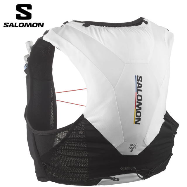 SALOMON ������� �٥��� �Хå��ѥå� ADV SKIN 5 RACE FLAG SET BLACK/WHITE LC2483800  ���ɥХ󥹥� ������5���å� �졼���ե�å� �ȥ쥤����˥� �ȥ��󥶥å� ���˥󥰥٥��� ���å����å� �ϥ��ɥ졼����� �ȥ�å��� ��� ��ǥ����� �ե饹����°