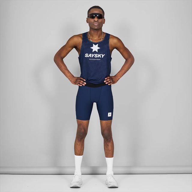 SAYSKY ���������� ���硼�ȥ����� NMRST32c201 Combat+ Rib Short Tights 8inch Blue ��� �ϡ��ե����� ����Хåȥץ饹 ��֥��硼�ȥ�����8����� ����ץ�å���� ���˥� �ޥ饽�� ���祮�� �ȥ쥤����˥� �ȥ���