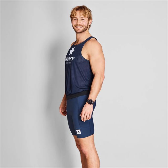 SAYSKY ���������� ���硼�ȥ����� NMRST32c201 Combat+ Rib Short Tights 8inch Blue ��� �ϡ��ե����� ����Хåȥץ饹 ��֥��硼�ȥ�����8����� ����ץ�å���� ���˥� �ޥ饽�� ���祮�� �ȥ쥤����˥� �ȥ���