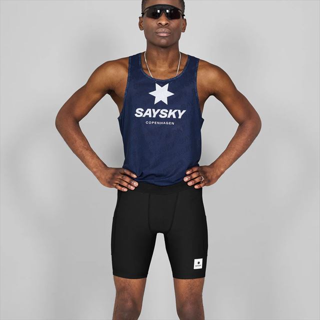 SAYSKY ���������� ���硼�ȥ����� NMRST32c901 Combat+ Rib Short Tights 8inch Black ��� �ϡ��ե����� ����Хåȥץ饹 ��֥��硼�ȥ�����8����� ����ץ�å���� ���˥� �ޥ饽�� ���祮�� �ȥ쥤����˥� �ȥ���