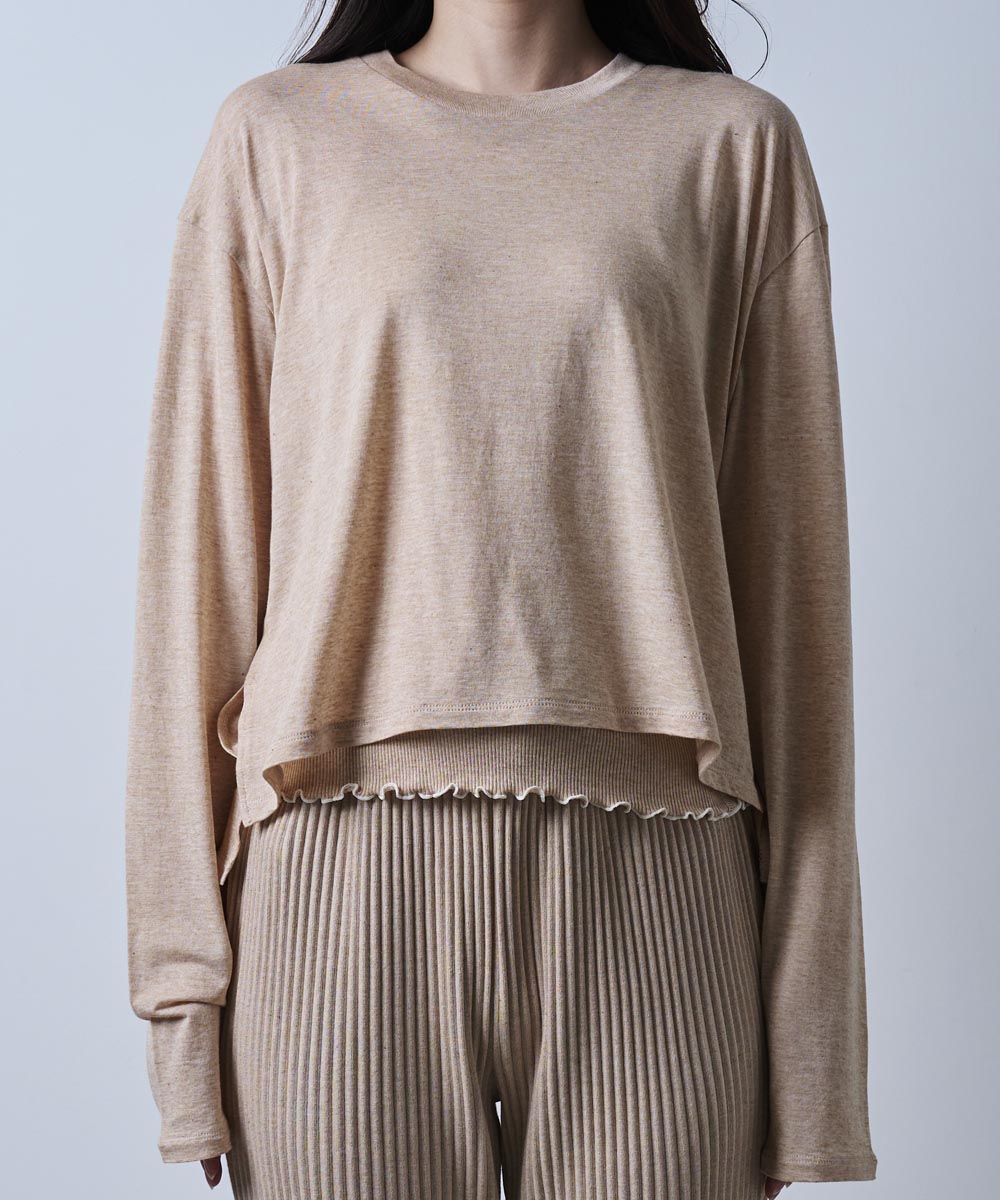 ルナファ天竺マテリアルMIXプルオーバー ルナファ天竺マテリアルMIXプルオーバー ルナファ天竺マテリアルMIX