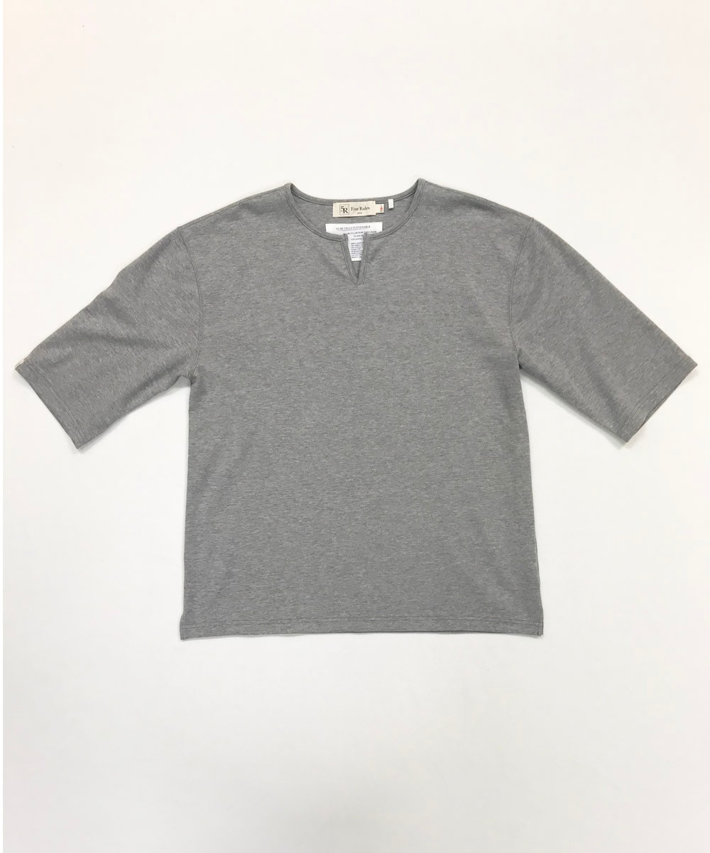 スキッパーTシャツ【ポンチ】【コットン100%】｜Five Rules公式通販