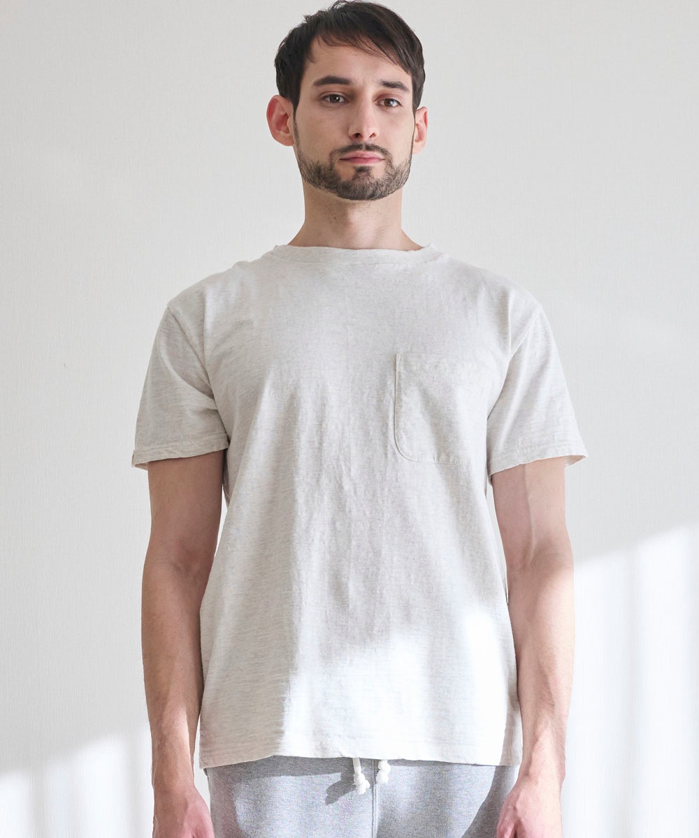 ポケット付Ｔシャツ【スラブ天竺】【コットン100%】