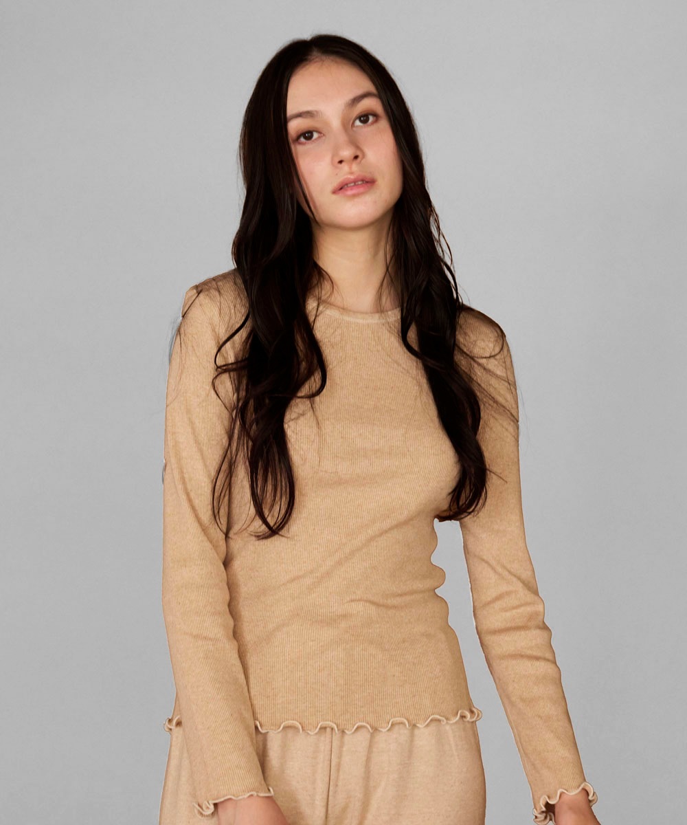 モイストメロウ長袖Tシャツ【テレコ】