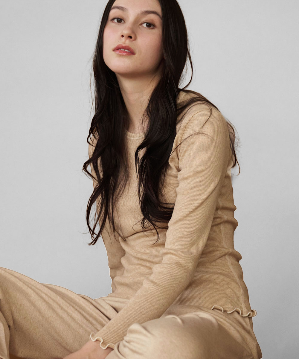 モイストメロウ長袖Tシャツ【テレコ】