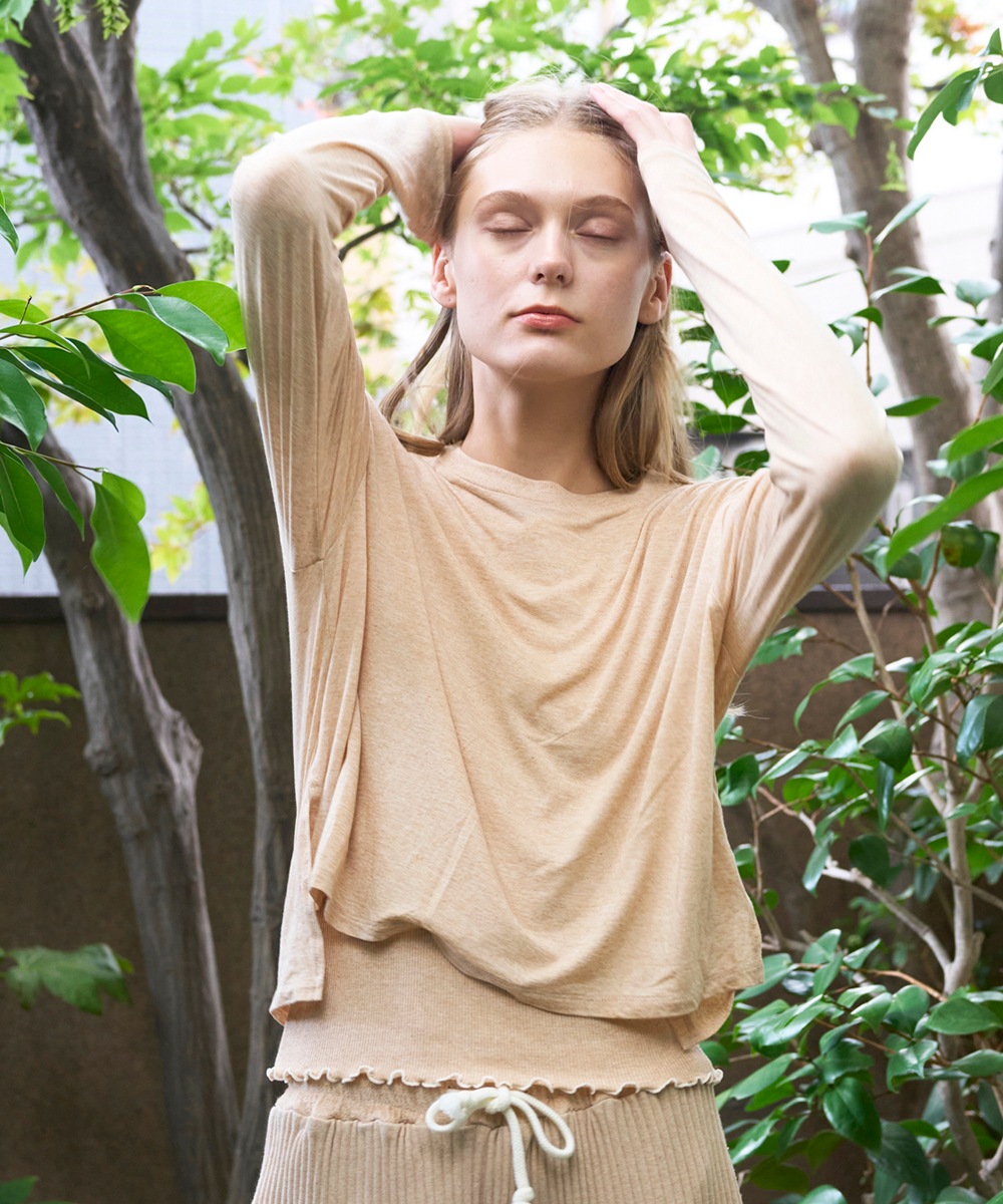 モイスト長袖プルオーバー【天竺】